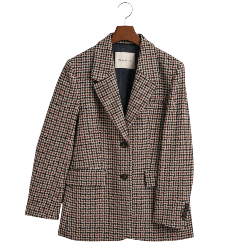 Gant Regular Fit Houndstooth Blazer